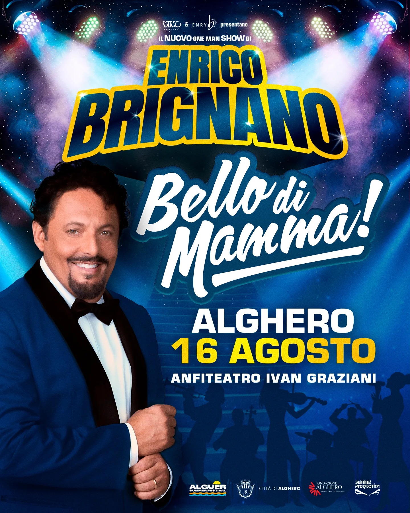 Featured image for “Enrico Brignano torna sul palco dell’Alguer Summer Festival con il suo nuovo esilarante One Man Show “Bello di Mamma” il 16 agosto”