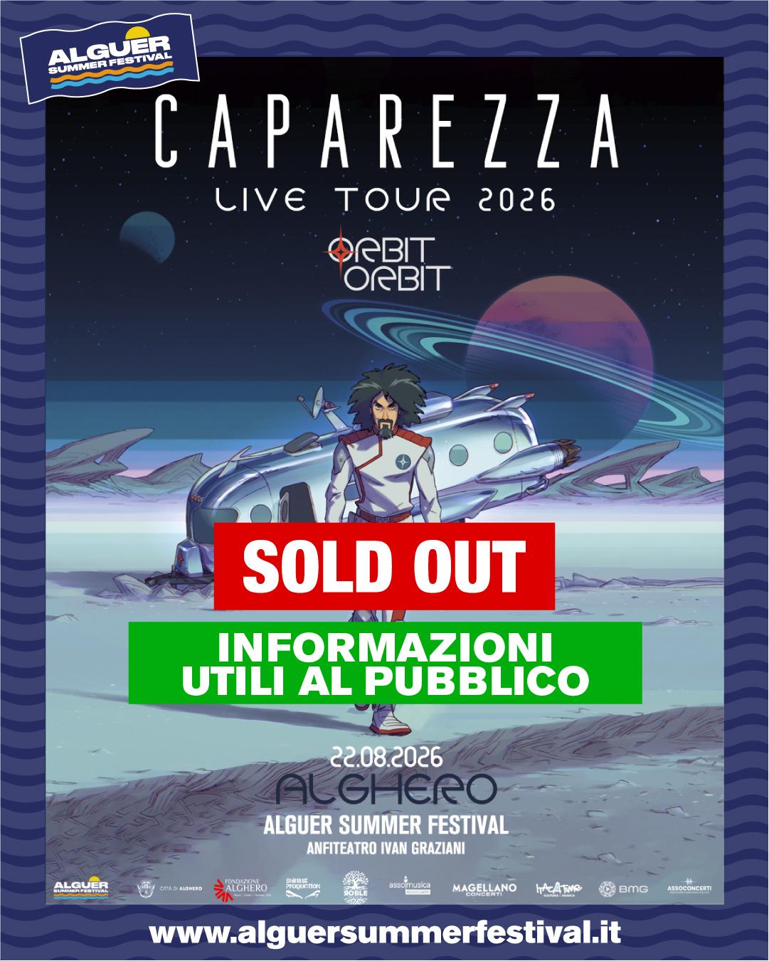 Featured image for “Concerto di Caparezza: informazioni al pubblico”